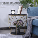 Side Tables, Onyx 18" Round Side Accent Table - Seasonal Overstock
