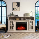 Fireplaces, Parker Grey 1400W Electric Fireplace TV Stand for up to 65" TVs - Seasonal Overstock