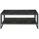Reana Black Marble Look Coffee Table - Seasonal Overstock