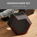 Set of Two 15lb Rubberized Hexagon Dumbbell Weights (30 lbs Total) - Seasonal Overstock