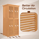 Storage Sheds, 3' x 5' Wood Upright Outdoor Garden Tool Pool Supply Storage Shed Cabinet - Seasonal Overstock