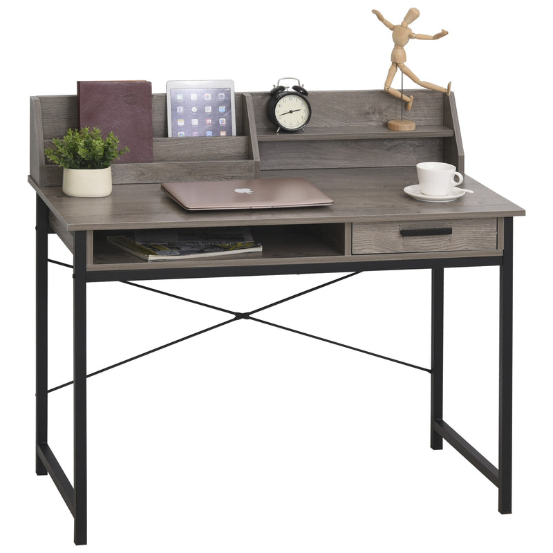 Grey Study Desk with Drawer - Seasonal Overstock