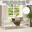 Day Beds, Alexis Twin Size Metal Day Bed - White - Seasonal Overstock