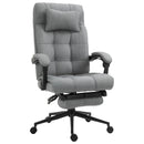Benz Double Padded Office Chair with Footrest - Light Grey - Seasonal Overstock