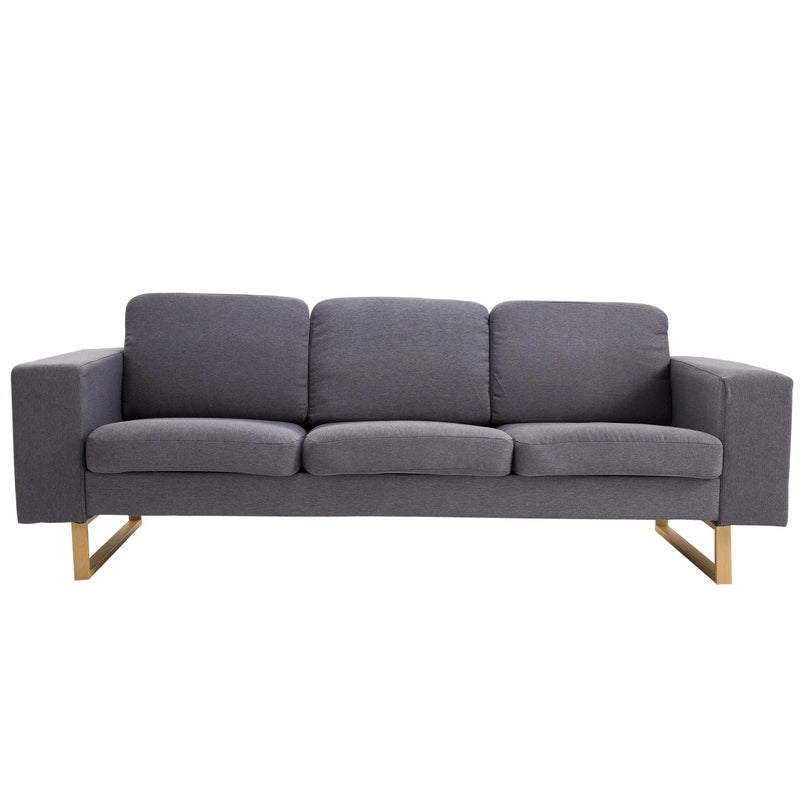 Elyjah 79" Modern Grey Upholstered Sofa - Seasonal Overstock