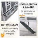 Coops & Hutches, Hinterland Acres 63" Chicken Coop Run & Planter - Grey - Seasonal Overstock