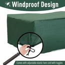 Large Waterproof Outdoor Furniture UV Protective Cover 96.5" x 65.7" x 26.4" - Dark Green - Seasonal Overstock