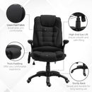 Maverick Luxury Executive Chair with Vibration Massage and Reclining - Black Fabric - Seasonal Overstock