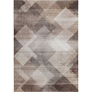 Samar Brown Geometric Washable Area Rug by Sahara Designs - Seasonal Overstock