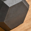 Single 45 lb Rubberized Hexagon Dumbbell Weight - Seasonal Overstock