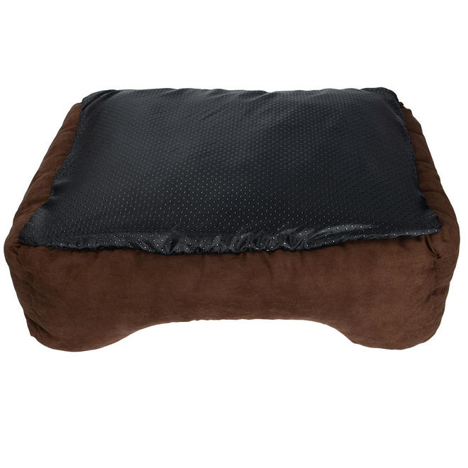 Soft Plush Brown Dog Bed Machine Washable - Large - Seasonal Overstock