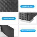 Tarin 3pc Outdoor Rattan Table and Chairs Set - White - Seasonal Overstock