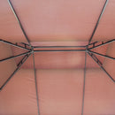 Thisbe 10' x 13' Two-Tier Brown Canopy Gazebo - Seasonal Overstock