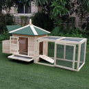 Coops & Hutches, Timberland Trove 77" Small Animal Coop / Hutch - Natural Wood - Seasonal Overstock