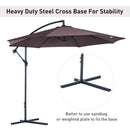 Patio Umbrellas, 10' Deluxe Cantilever Patio Umbrella - Coffee Brown - Seasonal Overstock