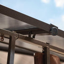 Gazebos, 10' x 12' Sycamore Hard Top Gazebo Dark Coffee - Seasonal Overstock