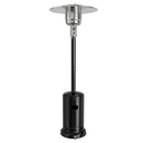 50,000 BTU Outdoor Standing Propane Patio Heater with Wheels - Black - Seasonal Overstock