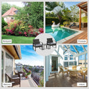 Patio Furniture, Ricardo 3pc Rattan Wicker Chair and Table Set - Grey - Seasonal Overstock