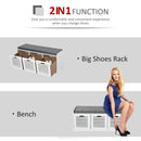 Kamila White Hall Shoe Storage Bench - Seasonal Overstock