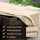 Large Waterproof Outdoor Furniture UV Protective Cover 96.5" x 65.7" x 26.4" - Beige - Seasonal Overstock
