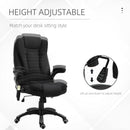 Maverick Luxury Executive Chair with Vibration Massage and Reclining - Black Fabric - Seasonal Overstock
