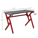 Ranger 47" Gaming Desk with LED Side Light Strip & USB Charging Port - Seasonal Overstock