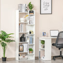 Reese 6-Tier White Bookshelf - Seasonal Overstock