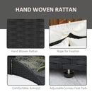 Serena 4pc Outdoor Rattan Sofa Bed / Patio Conversation Set - Cream White - Seasonal Overstock