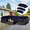 Wellington Shores 7pc Patio Sectional Replacement Cushion Covers - Blue - Seasonal Overstock