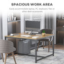 Ziha Double Face to Face Workstation Desk with Steel Frame - Seasonal Overstock