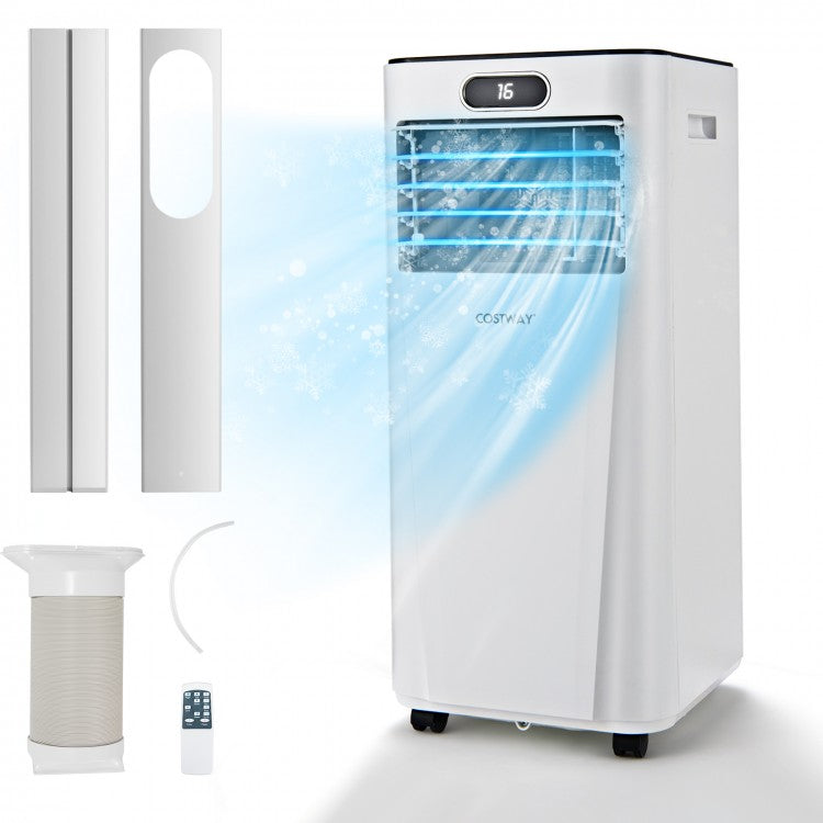 10,000 BTU (ASHRAE) Portable Air Conditioner Dehumidifier with Remote Control - Cools up to 350 Sq. Ft. - Seasonal Overstock