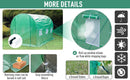 Greenhouse, 11.5' x 6.7' Walk-In Portable Plastic Cover Greenhouse with Round Top Steel Frame - Green - Seasonal Overstock