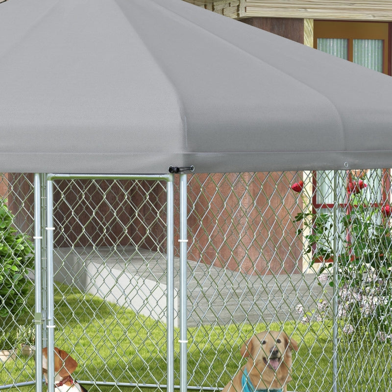 13.5' x 11.5' x 8.5' Outdoor Dog Kennel Play Pen For Dogs with Canopy