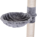 Cat Trees, Floor To Ceiling 5 Tier Cat Tree in Grey - Seasonal Overstock