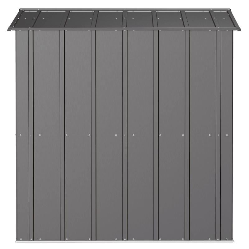 8' x 6' Arrow Classic Steel Storage Shed - Charcoal - Seasonal Overstock