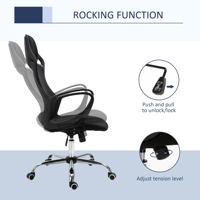 Boman High Back Swivel Office Chair - Black - Seasonal Overstock