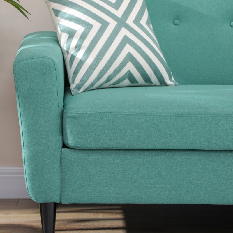 Oakwood 76" Green Modern Upholstered Sofa - Seasonal Overstock