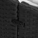 Serena 4pc Outdoor Rattan Sofa Bed / Patio Conversation Set - Cream White - Seasonal Overstock