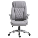 Office Chairs, Vincent Grey Executive Desk Chair - Seasonal Overstock