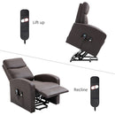 Reclining Chairs, Walker Lift Recliner Chair in Brown with Vibration Massage - Seasonal Overstock