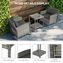 Patio Furniture, Anora 3pc Rattan Patio Chairs & Table Set - Seasonal Overstock