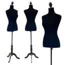 Mannequins, Dressmaker 27" Torso Mannequin Stand in Black - Seasonal Overstock