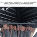 Jasper 10' x 12' Aluminum Two Tier Hard Top Patio Gazebo - Seasonal Overstock