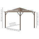 Junna 10' x 10' Steel Hard Top Patio Gazebo - Seasonal Overstock