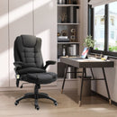 Maverick Luxury Executive Chair with Vibration Massage and Reclining - Black Fabric - Seasonal Overstock