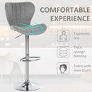 Norwin Adjustable Height Swivel Barstool (2 Pack) - Grey Fabric - Seasonal Overstock