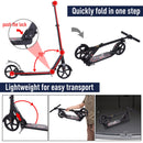Riding Scooters, Folding Scooter for Teens and Adults in Black - Seasonal Overstock