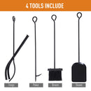 Vintage Style Heavy Duty Log Holder Firewood Rack with 4pc Tool Set - Seasonal Overstock