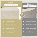 Valor 45,000 BTU Rectangular Terrazzo Fire Pit Table - White - Seasonal Overstock