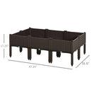 Planters, 6-Box Raised Planter Flower Bed - Seasonal Overstock